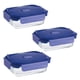 thumbnail image 1 of Pack 3 Contenedores Vidrio Hermético Rectangular 650mL Luminarc, 1 of 2