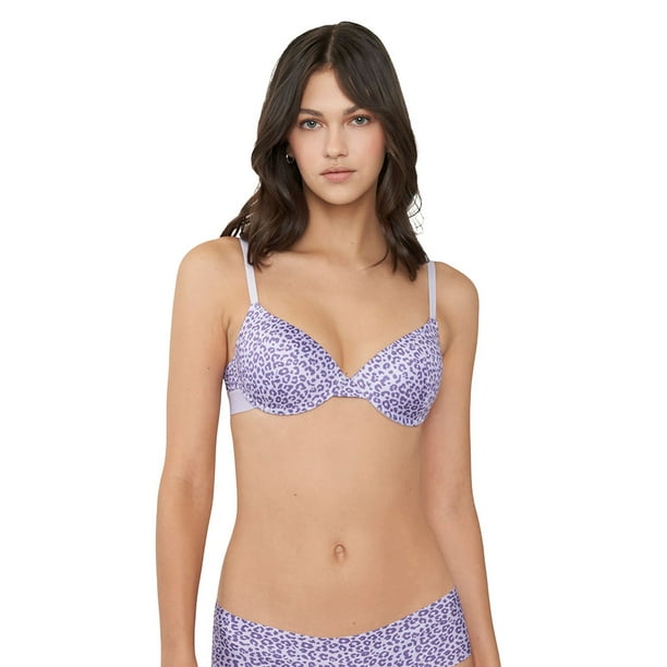 Sostén Mujer Push Up Copa C Lila Print Corona