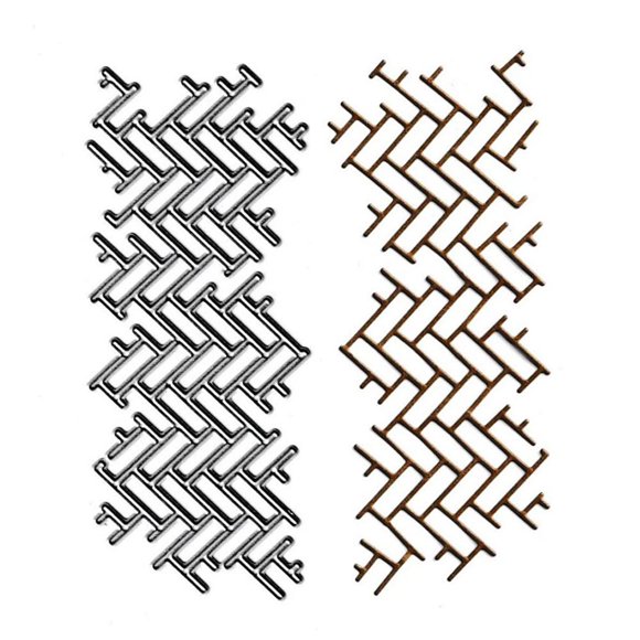 Matrices De Corte De Metal Con Diseño Irregular De Ladrillo