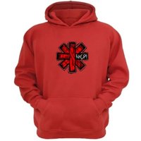 Genérico - Polerón Canguro Red Hot Chili Peppers Rojo Talla Xs Unisex