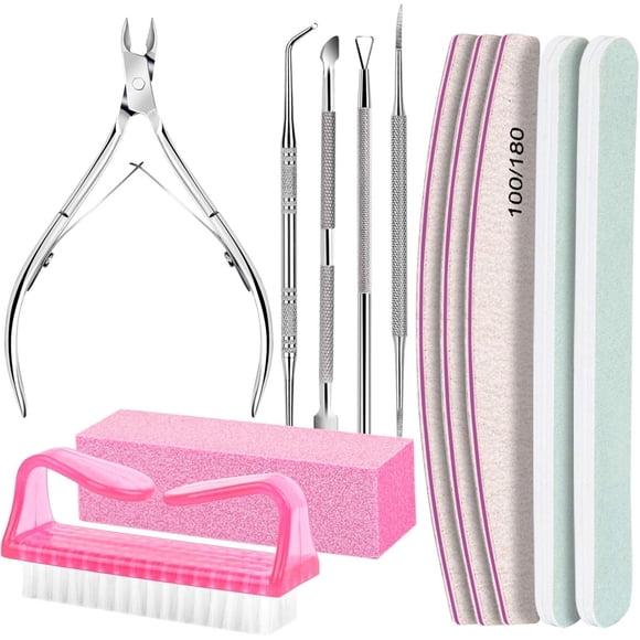 Set Manicure FANDAMEI Limas 100/180 Bloque Pulidor Uñas