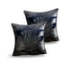 thumbnail image 3 of Pack De 2 Fundas De Cojines Satin Diseño Hojas 45cm X 45 Cm Azul, 3 of 4