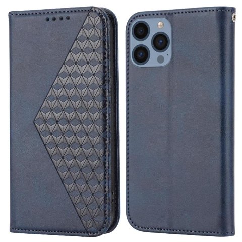 Funda Flip Foxdock Para Iphone 12 Mini , Estilo Billetera Con Diseño Rombo, Correa De Mano Y Soporte, Uso Diario