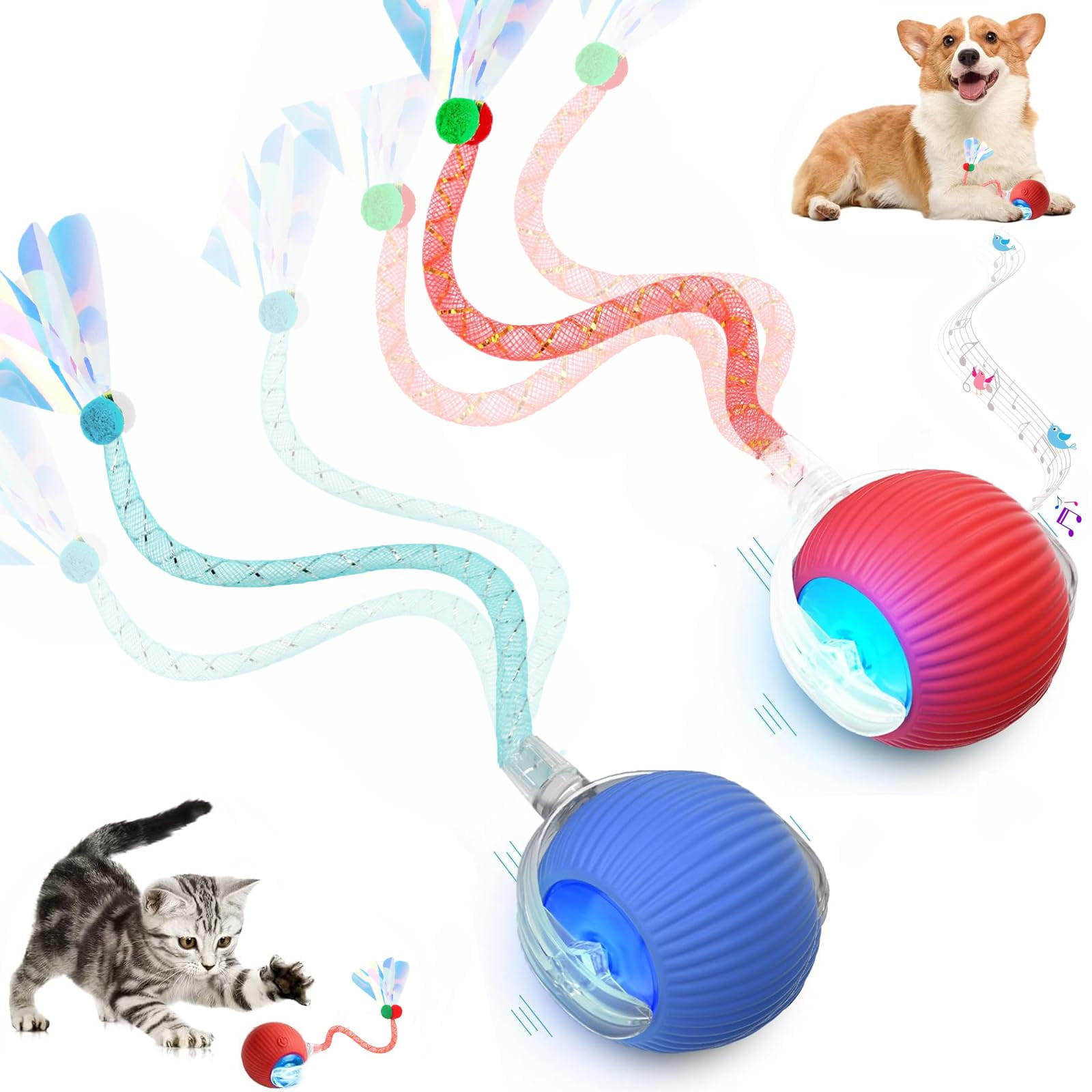Juguete Interactivo Para Gatos Tchernt Speed 2.0 Tail Con Chirrido