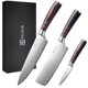 thumbnail image 1 of Juego de cuchillos PAUDIN Kitchen de acero inoxidable con alto contenido de carbono de 3 piezas, 1 of 7