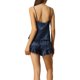thumbnail image 3 of INSPIRE CHIC Conjunto de Pijamas de 3 Piezas para Mujeres con Camiseta, Pantalones Cortos y Largos en Azul Marino, 3 of 6