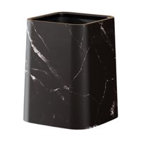 Bothyi - Papelera De Mármol, Cesta De Papel Reutilizable, Papelera Para Cocina, Baño, Oficina, Negro, L