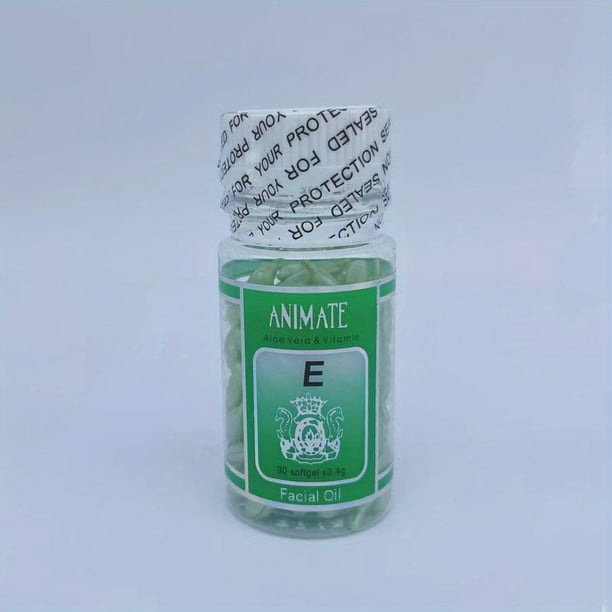Rejuvenate Your Skin with Vitamin E Aloe Vera Facial Capsules - Smoother Wrinkles, Brighter Tone, and Moisturizing Effects for Men and Women! (60/90 Capsule Pack)