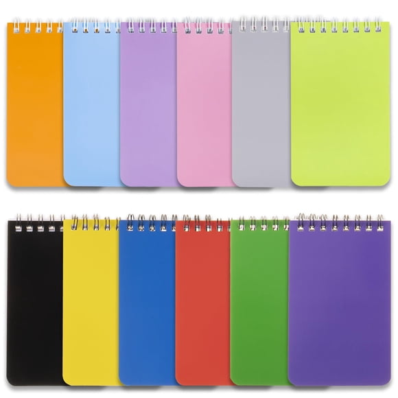Cuaderno QiCheng 3x5 pulgadas 12 piezas espiralado surtido