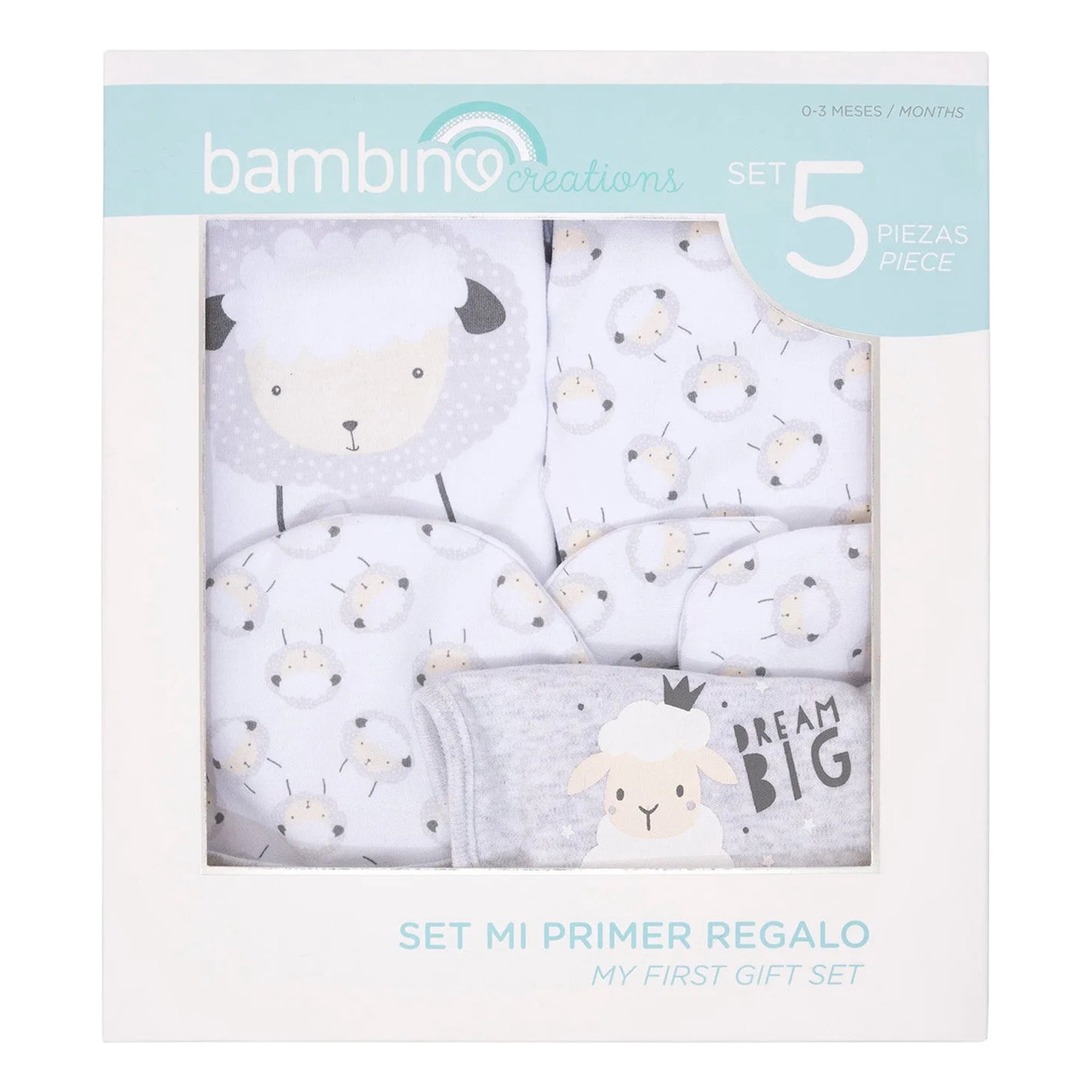 Bambino - Set Mi Primer Regalo 5 Piezas 0 3m Ovejita