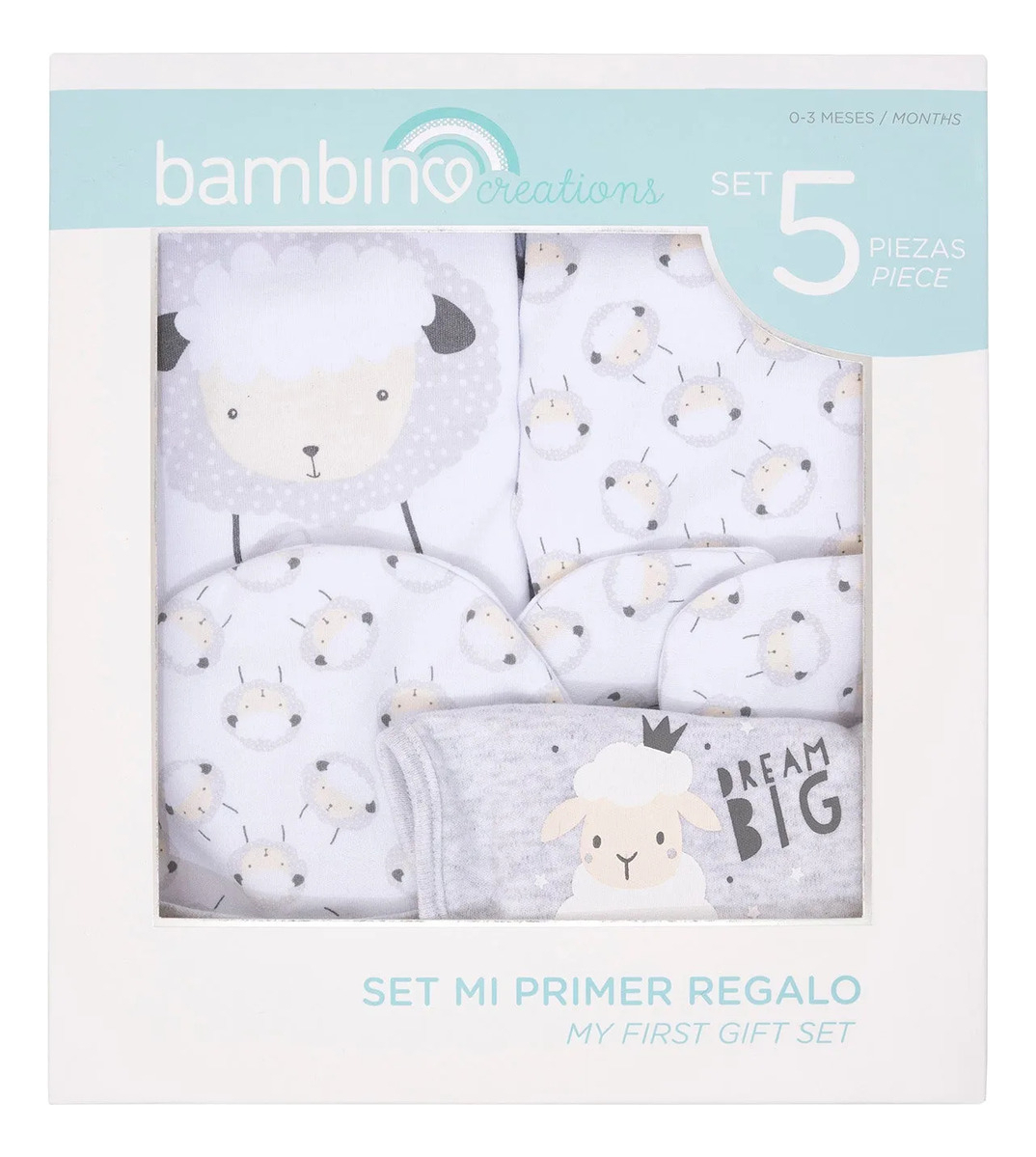 Bambino Set Mi Primer Regalo 5 Piezas 0-3M Ovejita