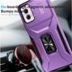 thumbnail image 2 of Funda Armada para Motorola Moto G Power 2024 con Tapa Deslizante y Soporte Magnético Giratorio Morado, 2 of 5