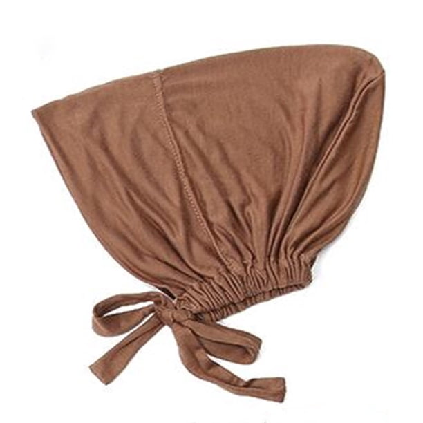 Stay Stylish & Comfortable with Adjustable Inner Under Hijab Cap - Solid Color Bonnet Caps with Ties Back