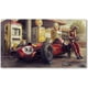 thumbnail image 1 of Póster de coche clásico Ferraris, carreras clásicas de F1, obra de arte de pared, cuadro impreso en lienzo para decoración del hogar y la sala de estar, 50 x 100 cm (sin marco)., 1 of 7