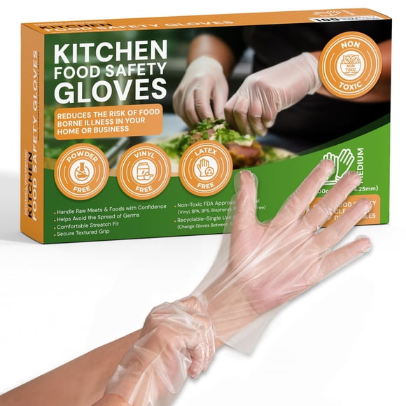 Guantes Protectores Descartables Protospheric Seguros para Alimentos