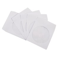 Fundas Para Cd Y Dvd Maxtek, Papel Blanco Grueso De Primera Calidad, Paquete De 100