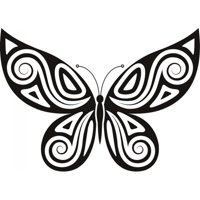 Rienda Libre Graphics - Decomural Butterfly Swirl Butterflies Ws-18237