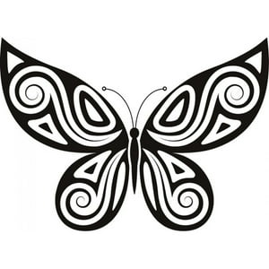 Rienda Libre Graphics - Decomural Butterfly Swirl Butterflies Ws-18237