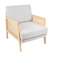 Klik Muebles - Sillon Madera Rattan Harmony - Gris