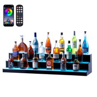 Expositor Vevor Para Botellas De Licor Con Iluminación Led, 3 Niveles, 122 Cm, Con Control Remoto