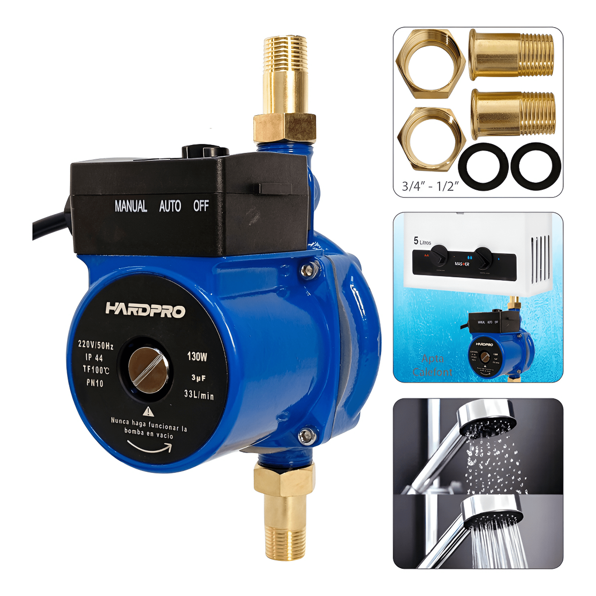 Genérico - Bomba Presurizadora Agua Calefont 33l/min 130w