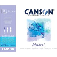 Canson - Block Montval Acuarela 270Gr 29.7X42Cm 12Hjs. Grueso