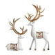 thumbnail image 3 of Esculturas de ciervos, estatuas de animales, decoración de mesa, decoración de mesa de resina, figuras decorativas para estantería y escritorio, 2 uds Blanco, 3 of 5