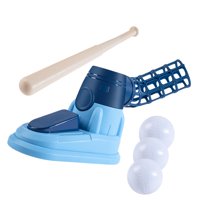 Magideal - Máquina De Lanzamiento De Béisbol, Máquina De Bateo De Béisbol, Equipo De Entrenamiento De Pedal, Lanzador Para Exteriores Para Regalos De Cumpleaños Azul