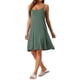 thumbnail image 4 of INSPIRE CHIC Vestido de Noche para Mujer de Mezcla de Algodón sin Mangas con Tirantes Finos y Detalle de Espalda Cruzada, Ropa de Casa hasta la Rodilla, Talla L, Verde, 4 of 6