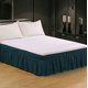 thumbnail image 1 of suxuMhao Falda de Cama Elástica Envolvente con Volantes Tamaño King, Verde Oscuro - Colchón de 78x80 Pulgadas Compatible con Caída de 15 Pulgadas, Falda de Ropa de Cama de 1 Pieza para Decoración de, 1 of 3