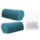 thumbnail image 4 of 1 par de fundas de reposabrazos de sofá de franela con pasadores de falda de cama de 100 piezas Cyan, 4 of 5
