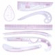 thumbnail image 2 of 7pcs regla de moda conjunto francés curva métrica reglas para la costura costura diy, 2 of 5