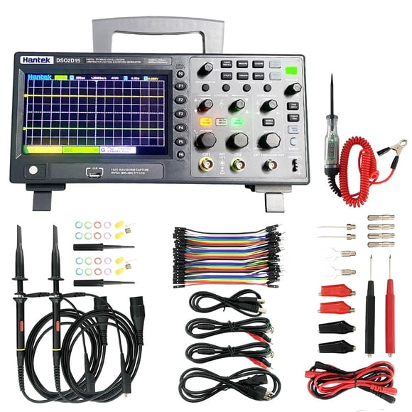 Osciloscopio Hantek 150 MHz 2 Canales 1 GSa/s con Generador de Forma de Onda