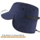 thumbnail image 3 of Gorro de invierno para hombre con visera, cálido, con orejeras, forro completo, de piel sintética, para caza y trampero., 3 of 6