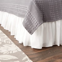 Greenland Home Fashions - Gasa De Algodón Dust Ruffle Greenland Home Gl-1107Fbsf, Color Blanco