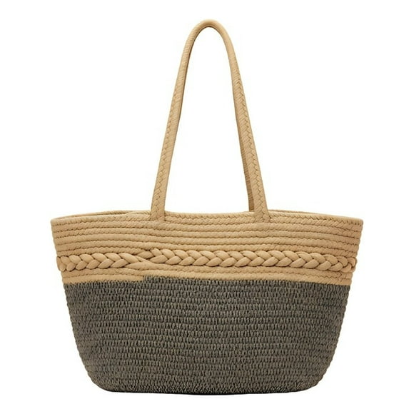 Cartera Bicolor Bolso Diseño Tejido Minimalista Moderno Jhn