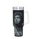 thumbnail image 2 of Nirvana Vaso aislado de acero inoxidable con asa, diseño temático, regalo para familia, amigos y fans; incluye pajita y encaja en el portavasos estándar, 40 oz, 2 of 6