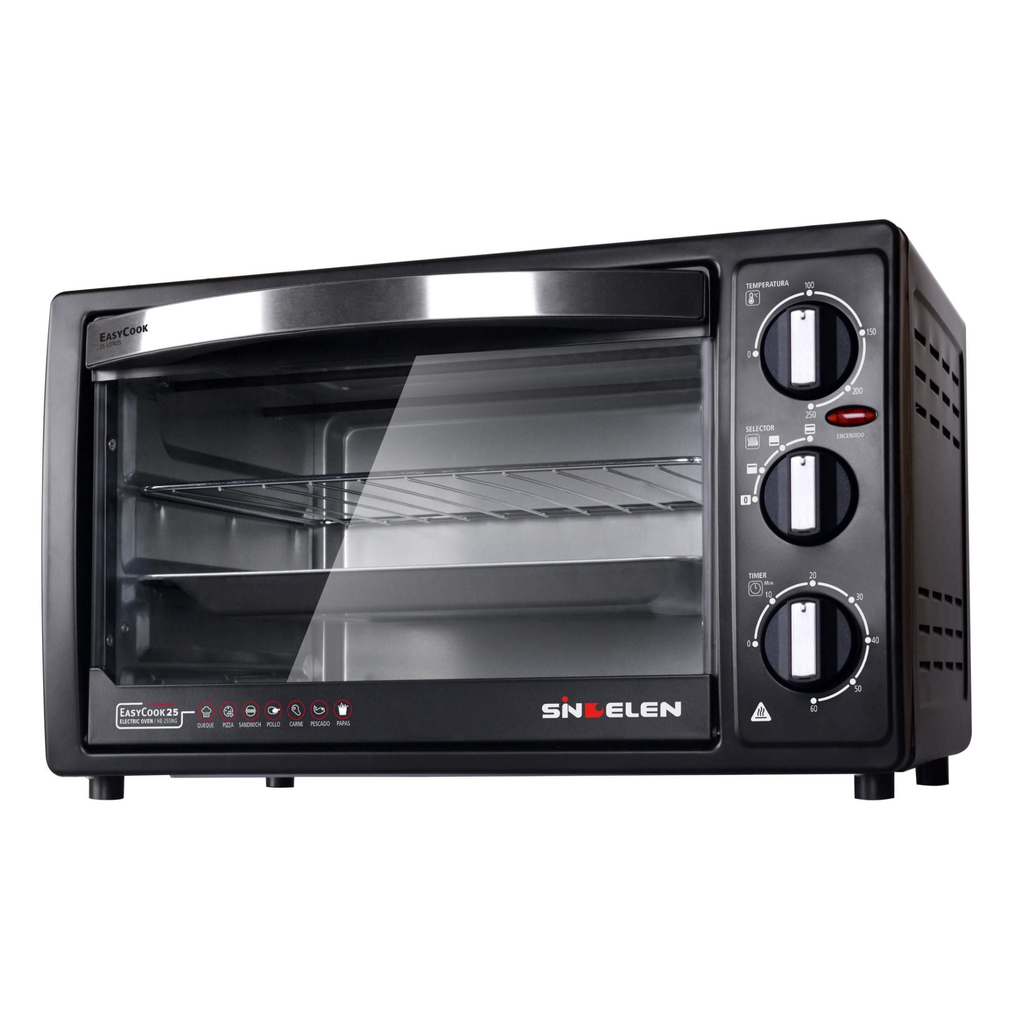 Sindelen - Horno Eléctrico He-255Ng 25 Litros Negro