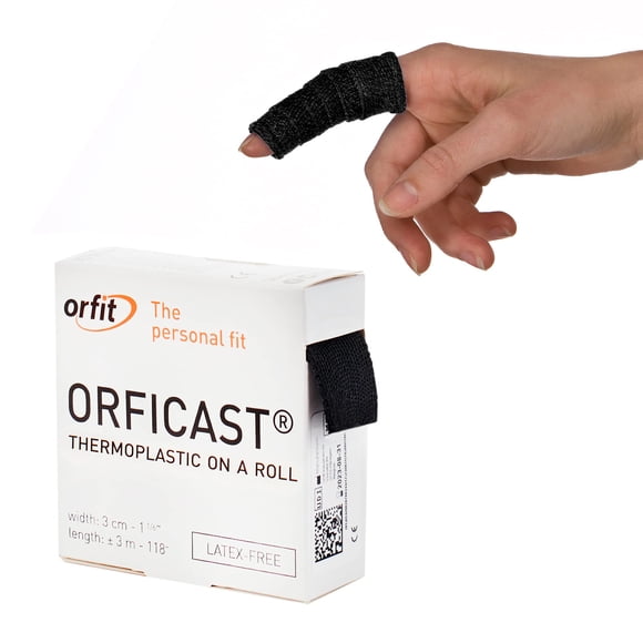 Cinta termoplástica Orfit 2,5 cm x 2,7 m negra - paquete de 12