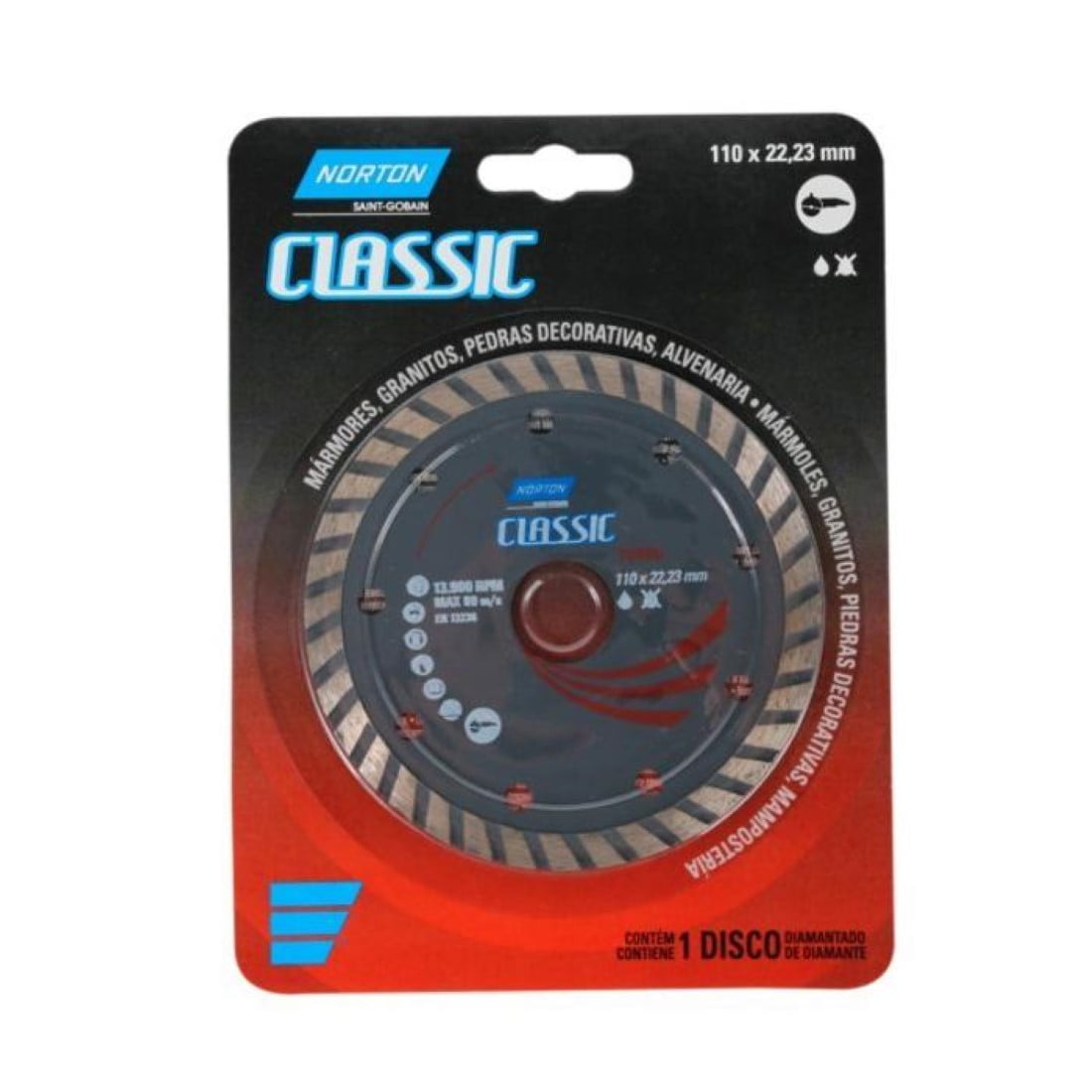 Norton - Disco Diamantado Classic Continuo 4.1/2" / 110x22.23mm