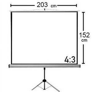 Evotech - Telon Tripode 203X152Cm, Mecanismo Retractil