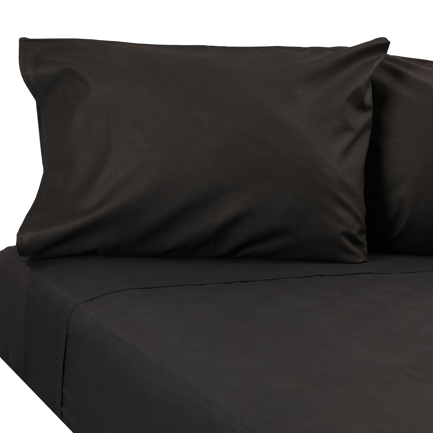 Sueño Blanco - Juego De Sabana 2 Plaza Color Negro 144 Hilos