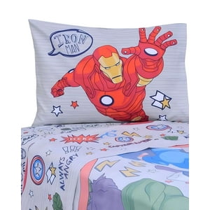 Sabanas Infantil Avenger Plaza Y Media Mashini