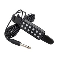 Magideal - Pastilla Acústica Transductor Preamplificador Guitarra Acústica Con Cable Accesorio Eléctrico Fácil Montaje Indicada Para Músicos Actuaciones En Escen Plata