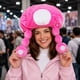 thumbnail image 4 of Sombrero de Cosplay Avafierce 41-61 cm Hongo Rosa Anime, 4 of 5
