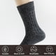 thumbnail image 3 of Calcetines de doble aguja con giro para hombre, calcetines extra grandes de línea paralela, forrados, gruesos y cálidos, de lana de conejo, calcetines casuales de tubo medio., 3 of 5