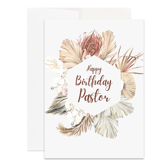 Tarjeta de felicitación Simply Uncaged Christian Gifts Happy Birthday Pastor