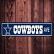 thumbnail image 1 of 1pc Cowboys Ave Metal Street Sign Football Team Logo Avenue Man Cave 16x4 Inch, 1 of 2