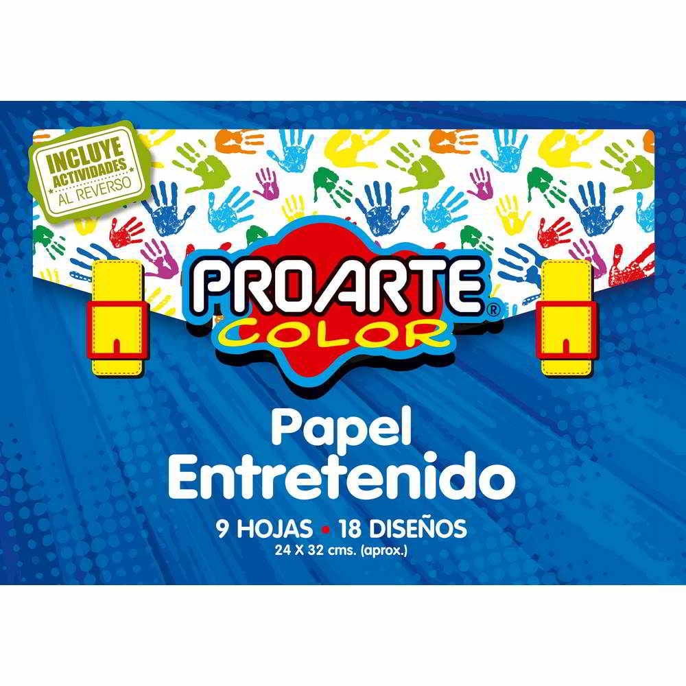 Proarte - Papel Entretenido Diseños 9 Pliegos 18 Diseños