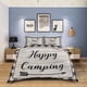 thumbnail image 4 of Juego de cama de 3 piezas con diseño de feliz camping en madera rústica, funda nórdica suave de lujo tamaño Queen, protector de edredón de microfibra con fundas de almohada para mujeres, hombres y ado, 4 of 7
